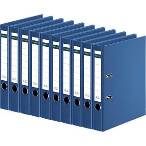 Ordner Schäfer Shop Select, DIN A4, Rückenbreite 50 mm, Griffloch, auswechselbares Rückenschild, Polypropylen, 10 Stück, blau