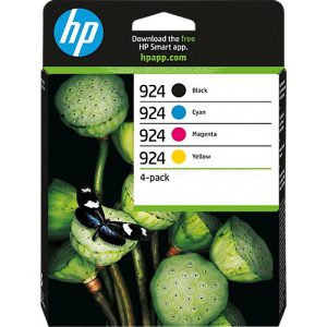 Original HP Tintenpatrone 924 (6C3Z1NE), bis zu 500 Seiten bzw. 400 Seiten, Multipack, CMYK