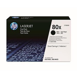 Original HP Toner 80X, Doppelpack, schwarz