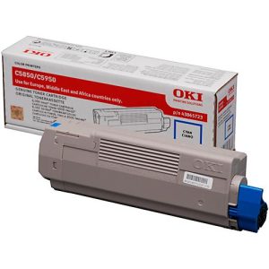 Original Oki Toner 43865723, Einzelpack, cyan