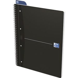 Oxford Office-Collegeblock, DIN A4+, 70 Blatt kariert, 5er Pack, schwarz