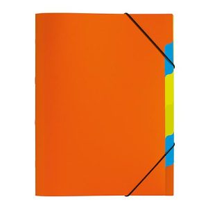 PAGNA Dokumentenmappe Funky School, Gummizugverschluss, 5-teilig, PP, orange