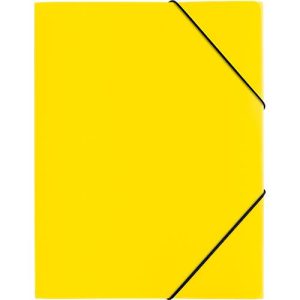 Pagna Eckspannmappe, DIN A4, aus Polypropylen (PP), drei Innenklappen, gelb