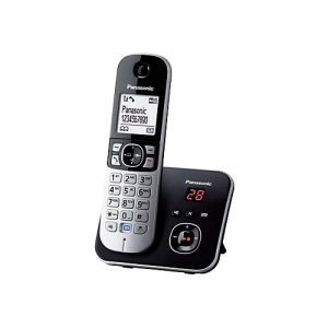 Panasonic KX-TG6821 – Schnurlostelefon – Anrufbeantworter mit Rufnummernanzeige – DECT – Schwarz
