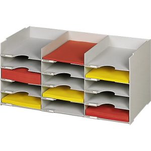 PAPERFLOW Sortierstation, DIN A4, Polystyrol, grau