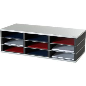 PAPERFLOW Sortierstation, DIN A4, Stahl/Polystyrol, 9 Fächer