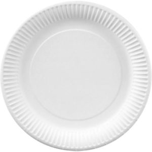 Pappteller, weiß, 230 mm, 100 St.