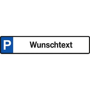 Parkplatz-Reservierungsschild mit Wunschtext (Alu-Dibond)