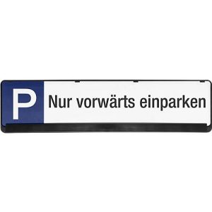Parkplatzschild, nur vorwärts einparken Parkplatzschild, nur vorwärts einparken