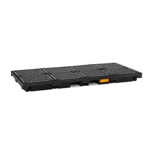 PE-Auffangwanne CEMO 270/8, mit 8 PE-Gitterrosten, B 2480 x T 1280 x H 180 mm, 270 l, für 8 x 200 l Fässer, bis 2400 kg