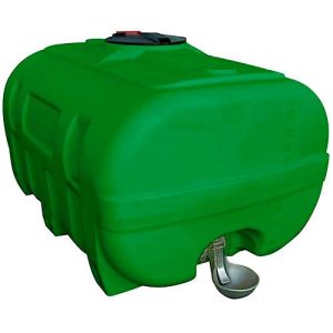 PE-Weidefass, kofferförmig, Polyethylen, 2’­IG­Anschluss, Dom mit Klappdeckel ø 380 mm, ohne Schwallwand, grün, B 900 x T 1200 x H 900 mm, 600 l
