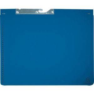 Pendelhefter Exacompta, für Links- oder Rechtsheftung, gefalzt, Dehntasche, Recycling-Karton, blau, 25 Stück