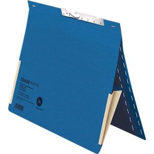 Pendelhefter Falken, Format A4, für bis zu 200 Blatt, 2 Fächer, Schlitzstanzung, Behördenheftung, Tasche, Recycling-Karton, blau, 50 Stück