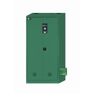 Pflanzenschutzmittelschrank asecos E-PSM-UF, Flügeltüren, Front Türkisgrün, B 950 x T 500 x H 1950 mm