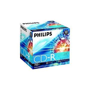 Philips – 10 x CD-R – 700 MB (80 Min) 52x – Jewel Case (Schachtel) Philips – 10 x CD-R – 700 MB (80 Min) 52x – Jewel Case (Schachtel)