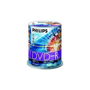 Philips DM4S6B00F – 100 x DVD-R – 4.7 GB (120 Min.) 16x – Spindel