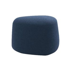 Polstermöbel Leyform GOGO Pouf, klein, oval, B 550 x T 515 x H 440 mm, mit Gleitern, Stoffbezug, dunkelblau