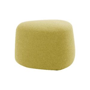 Polstermöbel Leyform GOGO Pouf, klein, oval, B 550 x T 515 x H 440 mm, mit Gleitern, Stoffbezug, gelb