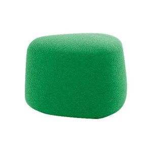 Polstermöbel Leyform GOGO Pouf, klein, oval, B 550 x T 515 x H 440 mm, mit Gleitern, Stoffbezug, grün