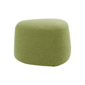 Polstermöbel Leyform GOGO Pouf, klein, oval, B 550 x T 515 x H 440 mm, mit Gleitern, Stoffbezug, hellgrün