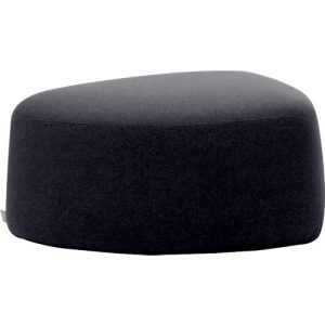 Polstermöbel Leyform GOGO Pouf, mittel oval, B 980 x T 910 x H 440 mm, mit Gleitern, Stoffbezug, anthrazit