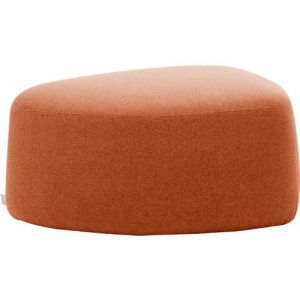 Polstermöbel Leyform GOGO Pouf, mittel, oval, B 980 x T 910 x H 440 mm, mit Gleitern, Stoffbezug, terracottabraun