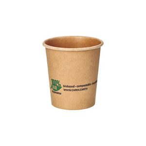 Portionsbecher Papstar pure, 120 ml, Ø 60 x 66 mm, 50 Stk., für Snacks & Saucen, kompostierbar, Frischfaser-Karton, braun