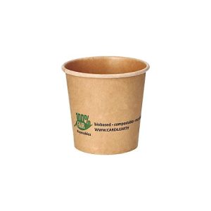 Portionsbecher Papstar pure, 90 ml, Ø 60 x 58 mm, 50 Stk., für Snacks & Saucen, kompostierbar, Frischfaser-Karton, braun