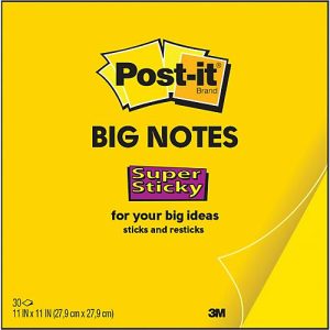 Post-it® Super Sticky Big Notes BN11-EU, 279 x 279 mm, 30 Blatt, gelb