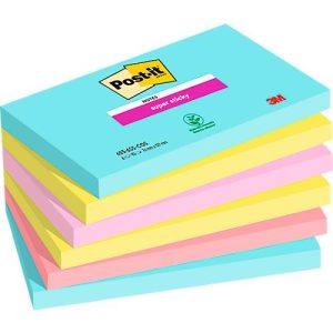 Post-it® Super Sticky Z-Notes Cosmic 655-6SS-COS, 127 x 76 mm, farbig, 6 Blöcke á 90 Blatt