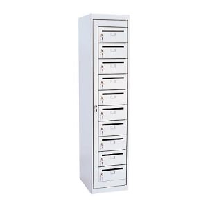 Postverteilerschrank, Höhe 1800 mm, lichtgrau RAL 7035