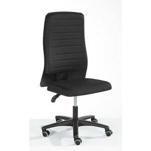 Prosedia Bürostuhl ECCON plus-3, Permanentkontakt, ohne Armlehnen, Rückenlehne gepolstert, mit Lordosenstütze, Flachsitz, schwarz