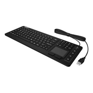 RaidSonic KeySonic KSK-6231INEL – Tastatur – mit Touchpad – hinterleuchtet – USB – Deutsch