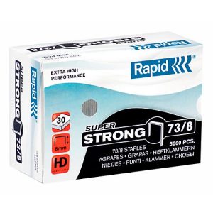 Rapid SuperStrong Heftklammern 73/8, heftet von 10 bis 30 Blatt, 5.000 Stück