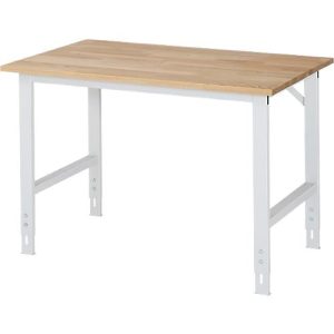 RAU Arbeitstisch, Buche-Platte, B 1250 x T 800 x H 760-1080 mm