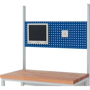 Rau Flachbildschirmhalter für höhenverstellbare Arbeitsplatzsysteme Serie E, VESA MIS-D 75/100, B 115 x T 25 x H 115 mm, bis 15 kg