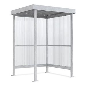 Raucherunterstand WSM Jena, Outdoor, für 2-3 Personen B 1550 x T 1550 x H 2360 mm, verzinkt