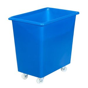 Rechteckbehälter, Kunststoff, fahrbar, 135 l, blau