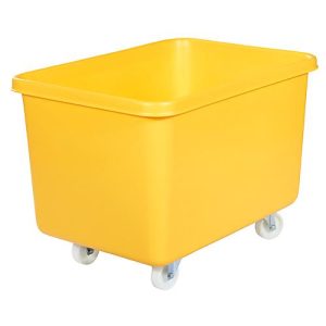 Rechteckbehälter, Kunststoff, fahrbar, 340 l, gelb