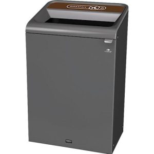 Recyclingstation Rubbermaid Configure, für Bioabfall, 125 l, Magnetverbindung, B 495 x T 610 x H 975 mm, braun Recyclingstation Rubbermaid Configure, für Bioabfall, 125 l, Magnetverbindung, B 495 x T 610 x H 975 mm, braun