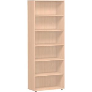 Regal ALICANTE, 6 Ordnerhöhen, 5 Böden, B 800 x T 400 x H 2160 mm, Buche