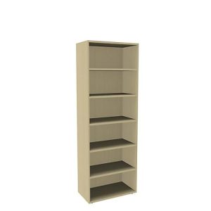 Regal, einteilig, B 800 mm, 6 OH, silber