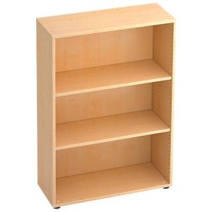 Regal für Anbauwand TARA, 3 Ordnerhöhen, stapelbar, B 800 x T 330 x H 1144 mm, Ahorn-Dekor