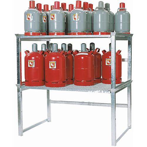 Regal für asecos Gasflaschendepots, stapelbar, B 1440 x T 1040 x H 750 mm