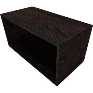 Regal QUANDOS BOX, 1 Ordnerhöhe, B 1000 x T 420 x H 374 mm, Mooreiche