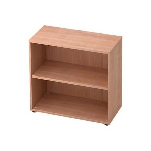 Regal TOPAS LINE, 2 Ordnerhöhen, B 800 mm, Nussbaum-Dekor