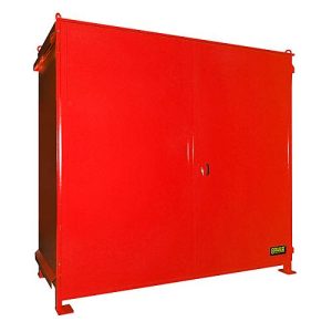 Regalcontainer BAUER CEN 29-2, Stahl, Doppelflügeltor, B 3175 x T 1480 x H 2980 mm, rot