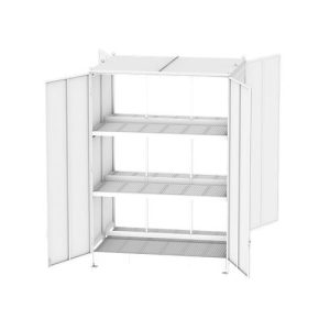 Regalcontainer BAUER CEN 36-3b, Stahl, Doppelflügeltor, B 3910 x T 2900 x H 4540 mm, grün