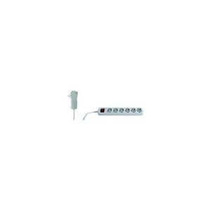 REV – Steckdosenleiste – Wechselstrom 230 V – 3500 Watt – Ausgangsanschlüsse: 6 (Stromversorgung) – 2 m Schnur