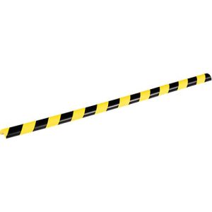 Rohrschutzprofil Durable P30, selbstklebend, für Innen- & Außenbereich, für Rohre mit ⌀ 20-40 mm, L 1000 mm, PU-Schaum, gelb/schwarz